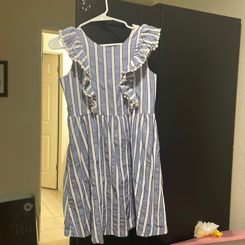 Blue striped summer dress